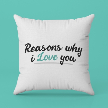 Personalised Reasons Why I Love You Cushion