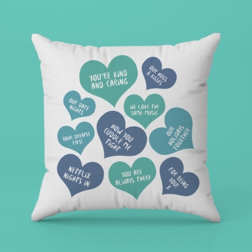 Personalised Reasons Why I Love You Cushion