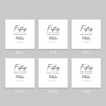 Classy 50th Birthday Personalised Cushion