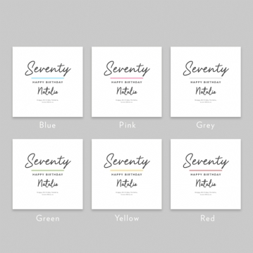 Personalised Classy 70th Birthday Cushion