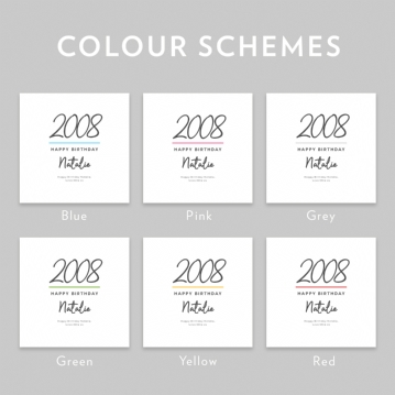 Classy 18th Birthday Year Personalised Cushion