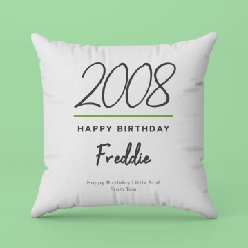 Classy 18th Birthday Year Personalised Cushion