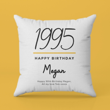 Personalised Classy 30th Birthday Year Cushion