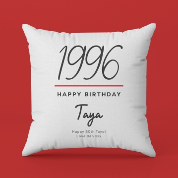 Personalised Classy 30th Birthday Year Cushion