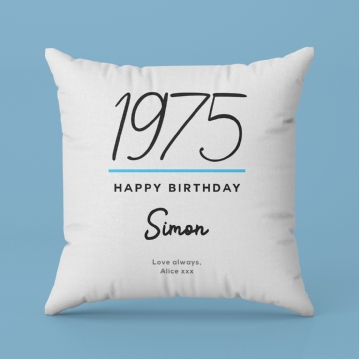 Personalised Classy 50th Birthday Year Cushion