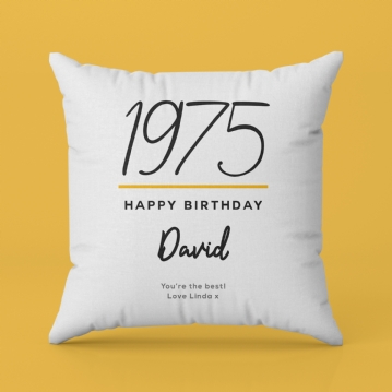 Personalised Classy 50th Birthday Year Cushion