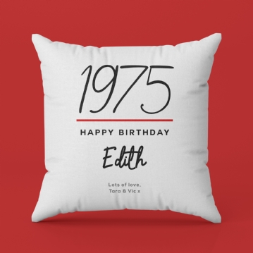 Personalised Classy 50th Birthday Year Cushion