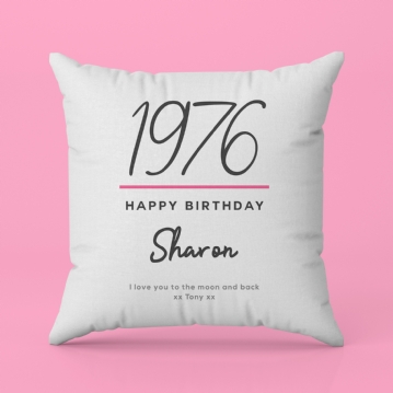 Personalised Classy 50th Birthday Year Cushion