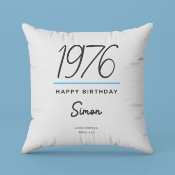 Personalised Classy 50th Birthday Year Cushion
