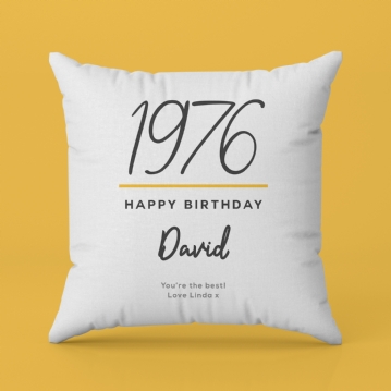 Personalised Classy 50th Birthday Year Cushion