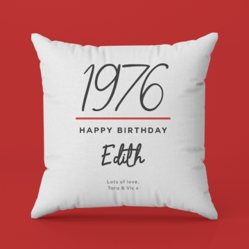 Personalised Classy 50th Birthday Year Cushion