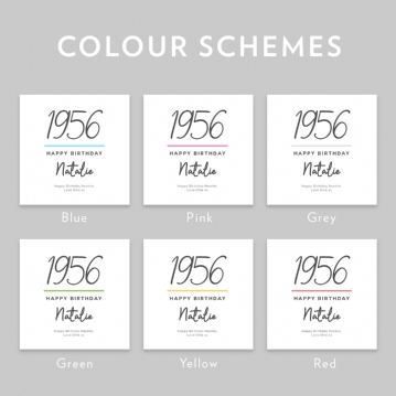 Classy 70th Birthday Year Personalised Cushion