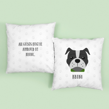 Personalised Staffordshire Bull Terrier Dog Cushion