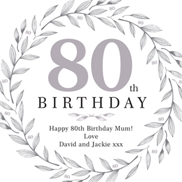 Personalised 80th Birthday Cushion