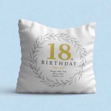 Personalised 18th Birthday Cushion