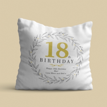 Personalised 18th Birthday Cushion