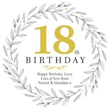 Personalised 18th Birthday Cushion