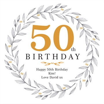 Personalised 50th Birthday Cushion