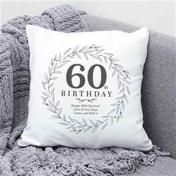 Personalised 60th Birthday Cushion