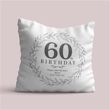 Personalised 60th Birthday Cushion