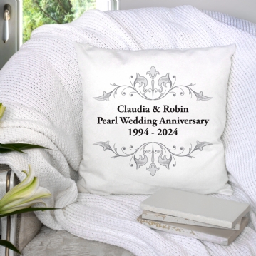 Personalised Pearl Anniversary Cushion