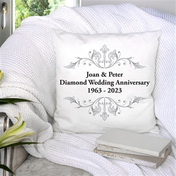 Personalised Diamond Anniversary Cushion