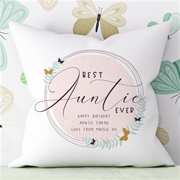 Personalised Best Auntie Ever Cushion