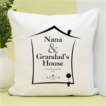 Personalised Grandparents House Cushion