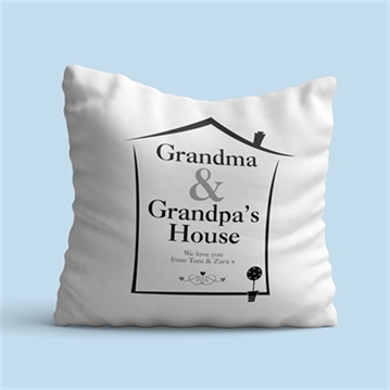 Personalised Grandparents House Cushion