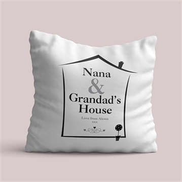 Personalised Grandparents House Cushion