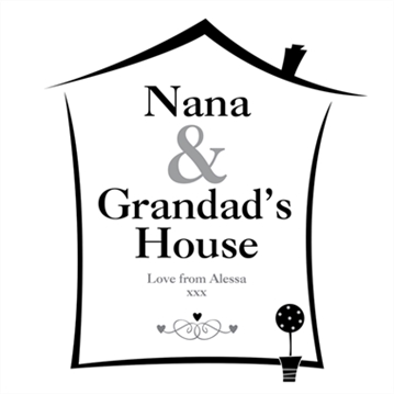 Personalised Grandparents House Cushion