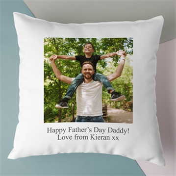 Personalised Happy Father's Day Photo Cushion