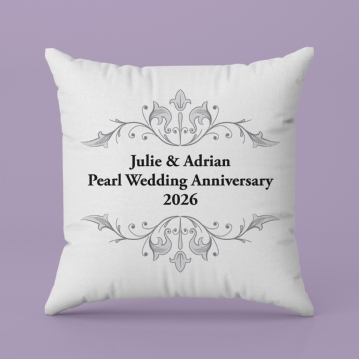 Personalised Pearl Anniversary Cushion