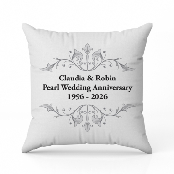 Personalised Pearl Anniversary Cushion