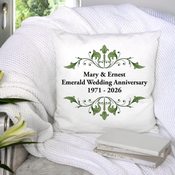 Personalised Emerald Anniversary Cushion