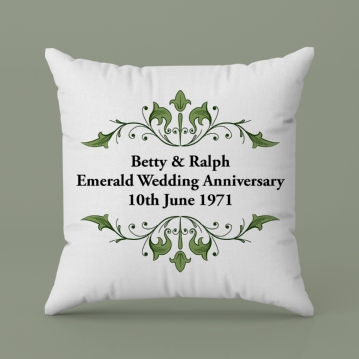 Personalised Emerald Anniversary Cushion