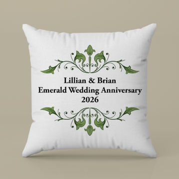 Personalised Emerald Anniversary Cushion