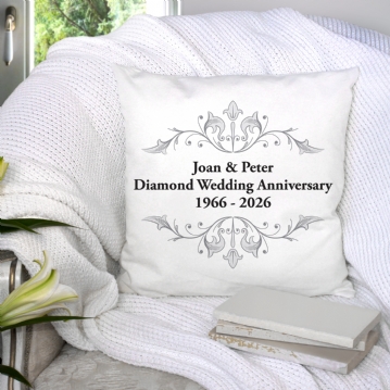 Personalised Diamond Anniversary Cushion