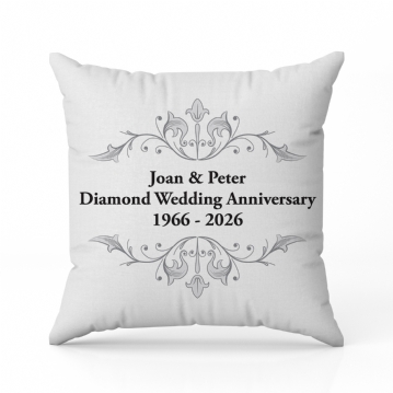 Personalised Diamond Anniversary Cushion