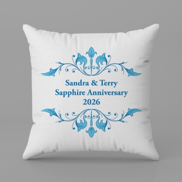 Personalised Sapphire Anniversary Cushion