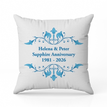 Personalised Sapphire Anniversary Cushion