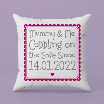 Personalised Cuddling Mummy Cushion