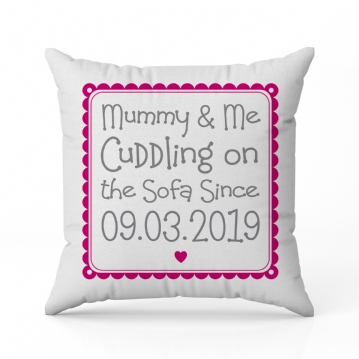 Personalised Cuddling Mummy Cushion