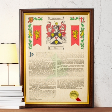 Personalised Coat of Arms & Surname History Print