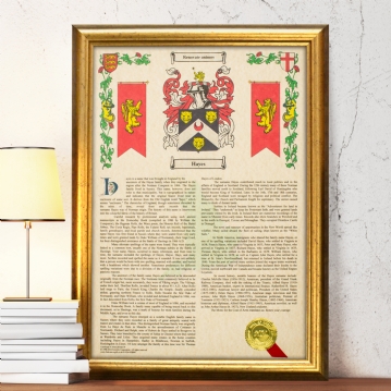 Personalised Coat of Arms & Surname History Print