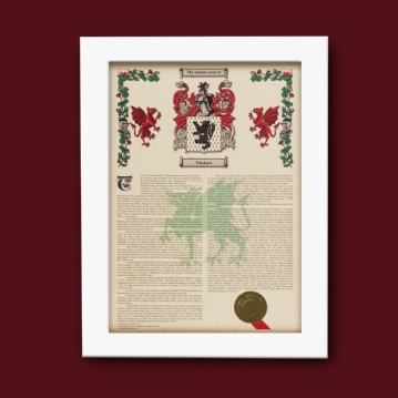 Personalised Coat of Arms & Surname History Print