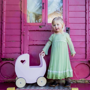 Wooden Doll Pram Push Along Toys