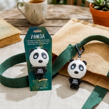"Chill Like a Panda" Voodoo Stress Doll Keyring