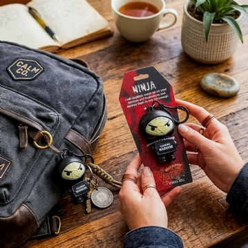 Ninja Calming Warrior Voodoo Stress Doll Keyring