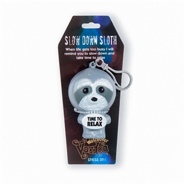 Slow Down Sloth Voodoo Stress Doll Keyring